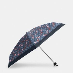Coach Uv Protection Mini Umbrella In Signature Cherry Print